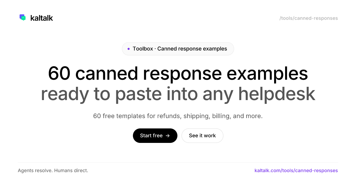 60 Canned Response Examples (Free Templates for 2026) | KalTalk